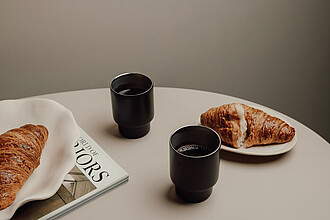 VINGA Nagano RCS recycled SS mugs, set of 2, black