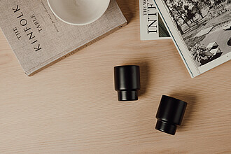 VINGA Nagano RCS recycled SS mugs, set of 2, black