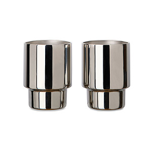 VINGA Nagano RCS recycled SS mugs, set of 2, silver