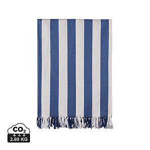 VINGA Ornos GRS recycled cotton hammam towel, blue, white