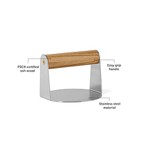 VINGA Paso smash burger press, brown