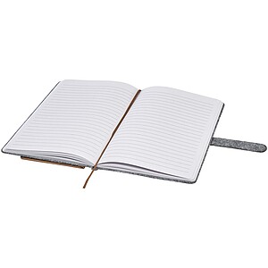 Viviana A5 recycled felt and cork notebook, natural