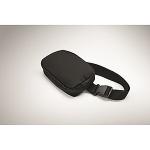 Waist bag in 210D polyester, black