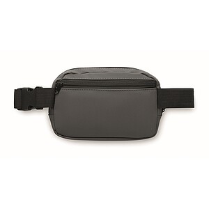 Waist bag in 210D polyester, stone grey