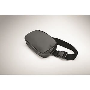 Waist bag in 210D polyester, stone grey