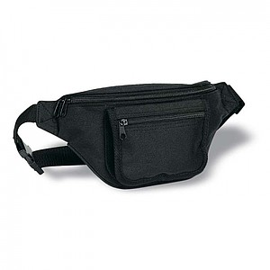 Waist bag with pocket, black