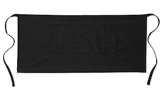 Waiters apron short 195gsm, black