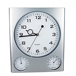 Wall clock "Trio", grey