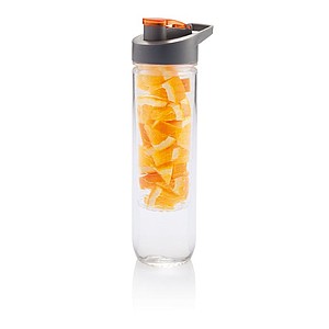 Water bottle with infuser orange
