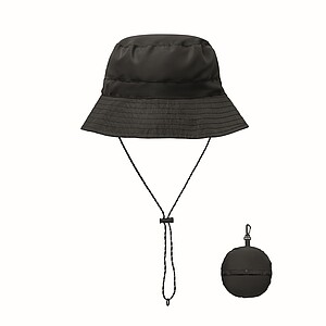 Water repellent fisherman hat, black