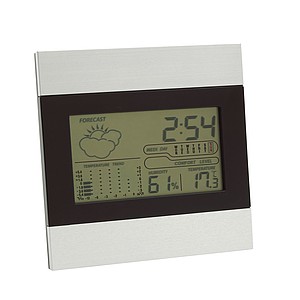 Weather station "Shiny Day" with LCD screen,colour silver, black