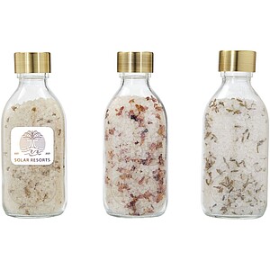 Wellmark Discovery 200 ml hand soap dispenser and 150 g scented candle set - dark amber fragrance