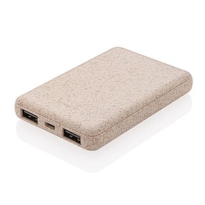 Wheat Straw 5.000 mAh Pocket Powerbank,brown