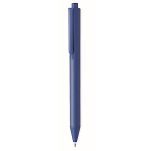 Wheat Straw/ABS push type pen, royal blue