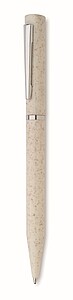 Wheat straw/ABS twist pen, beige