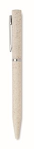 Wheat straw/ABS twist pen, beige