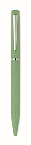 Wheat straw/ABS twist pen, green
