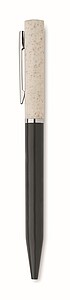 Wheat straw/ABS twist pen, white/black