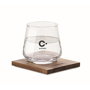 Whisky short drink glass set, transparent