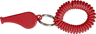 Whistle with wrist cordRed