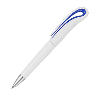 White Swan ballpen with black ink.Cobalt blue