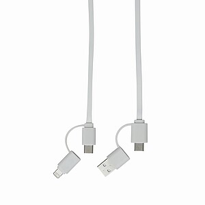 Wind up data cable, white