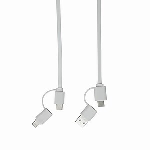 Wind up data cable, white