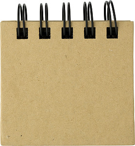 Wire bound case with notepadBrown