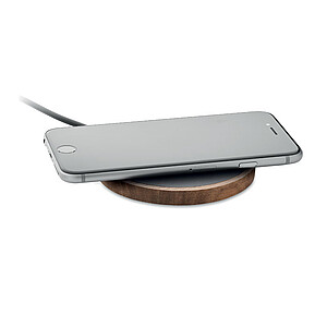 Wireless charger in acacia wood and recycled PU