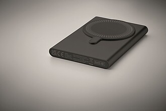 Wireless charger power bank, black