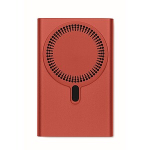 Wireless charger power bank, burgundy
