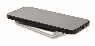 Wireless charger power bank, matt silver