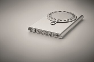 Wireless charger power bank, matt silver