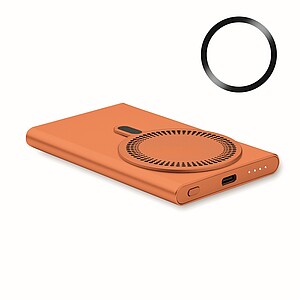 Wireless charger power bank, orange