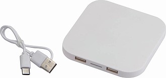 Wireless charger with 2 USB ports