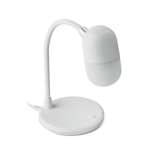 Wireless charging office lamp with 4.2 Bluetooth speaker.