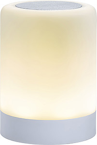 Wireless speaker which lights up with different colours.