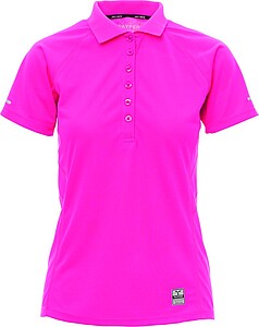 Women’ s short-sleeved polo shirt PAYPER TRAINING LADY, fluorescent fuchsia, size M