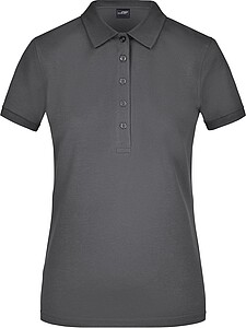 Womens elastic pique polo James Nicholson, anthracite, L
