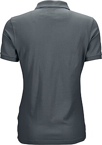 Womens elastic pique polo James Nicholson, anthracite, L