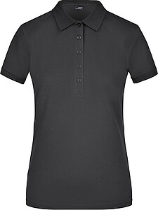 Womens elastic pique polo James Nicholson, black, S