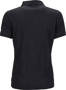 Womens elastic pique polo James Nicholson, black, S