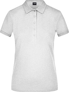 Womens elastic pique polo James Nicholson, grey melange, S