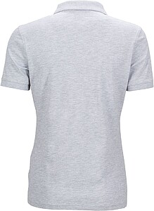 Womens elastic pique polo James Nicholson, grey melange, XXL