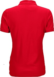 Womens elastic pique polo James Nicholson, red, S