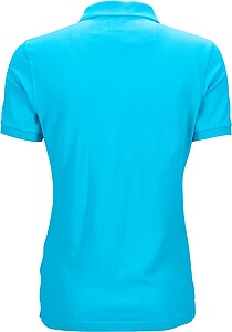 Womens elastic pique polo James Nicholson, turquise, S