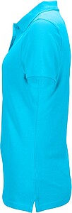 Womens elastic pique polo James Nicholson, turquise, S