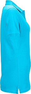 Womens elastic pique polo James Nicholson, turquise, S