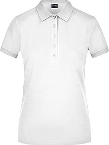 Womens elastic pique polo James Nicholson, white, S