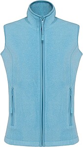 Womens microfleece vest KARIBAN, blue melange, S